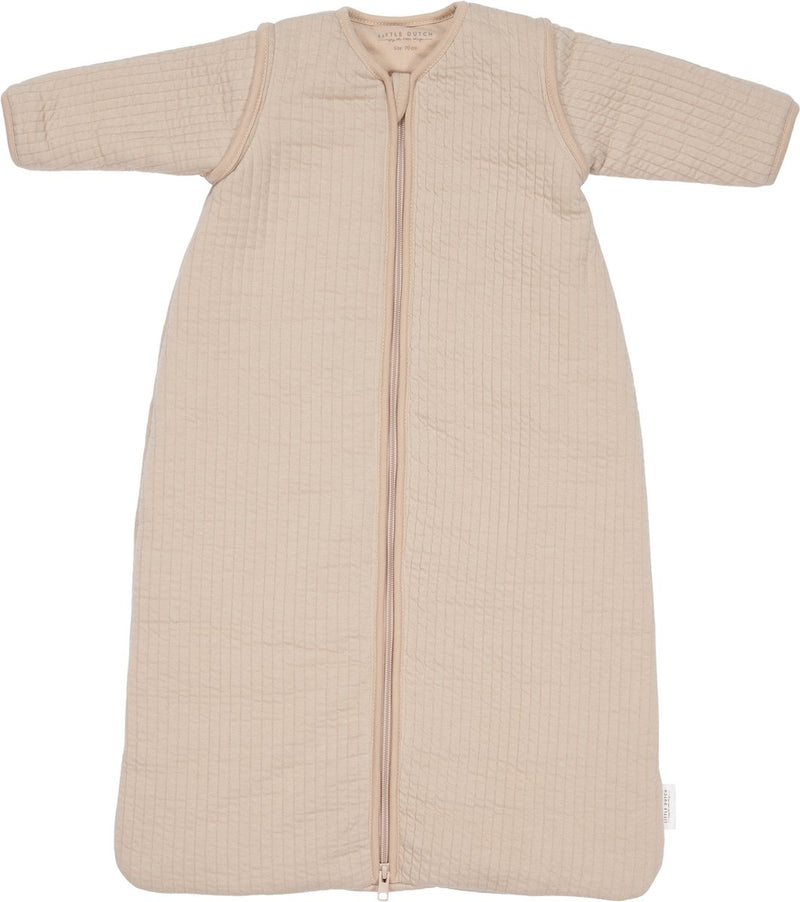 Little Dutch Newborn Naturals beige puro - neonati maschi e femmine - sacco a pelo invernale 70 cm