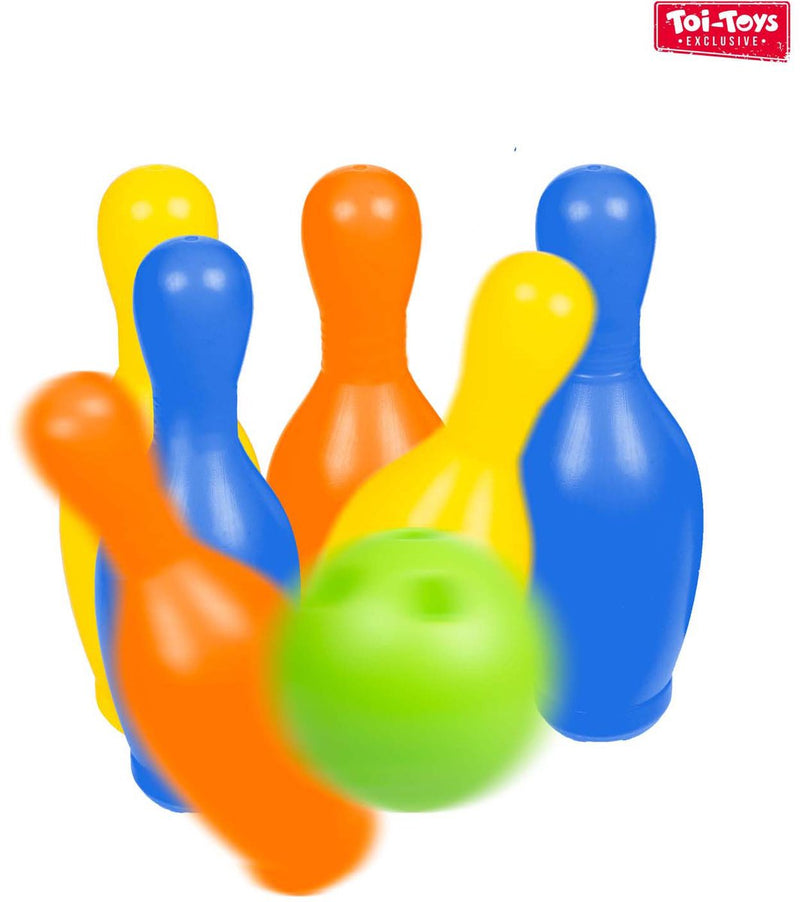 Juego de bolos Toi-toys de colores, 7 piezas.