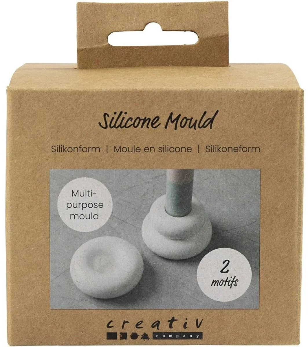 Stampi in silicone Creativ company, portacandele a ciambella, h: 2+3,8 cm, d 6+6,2 cm, trasparente opaco, 1 pezzo 1 scatola