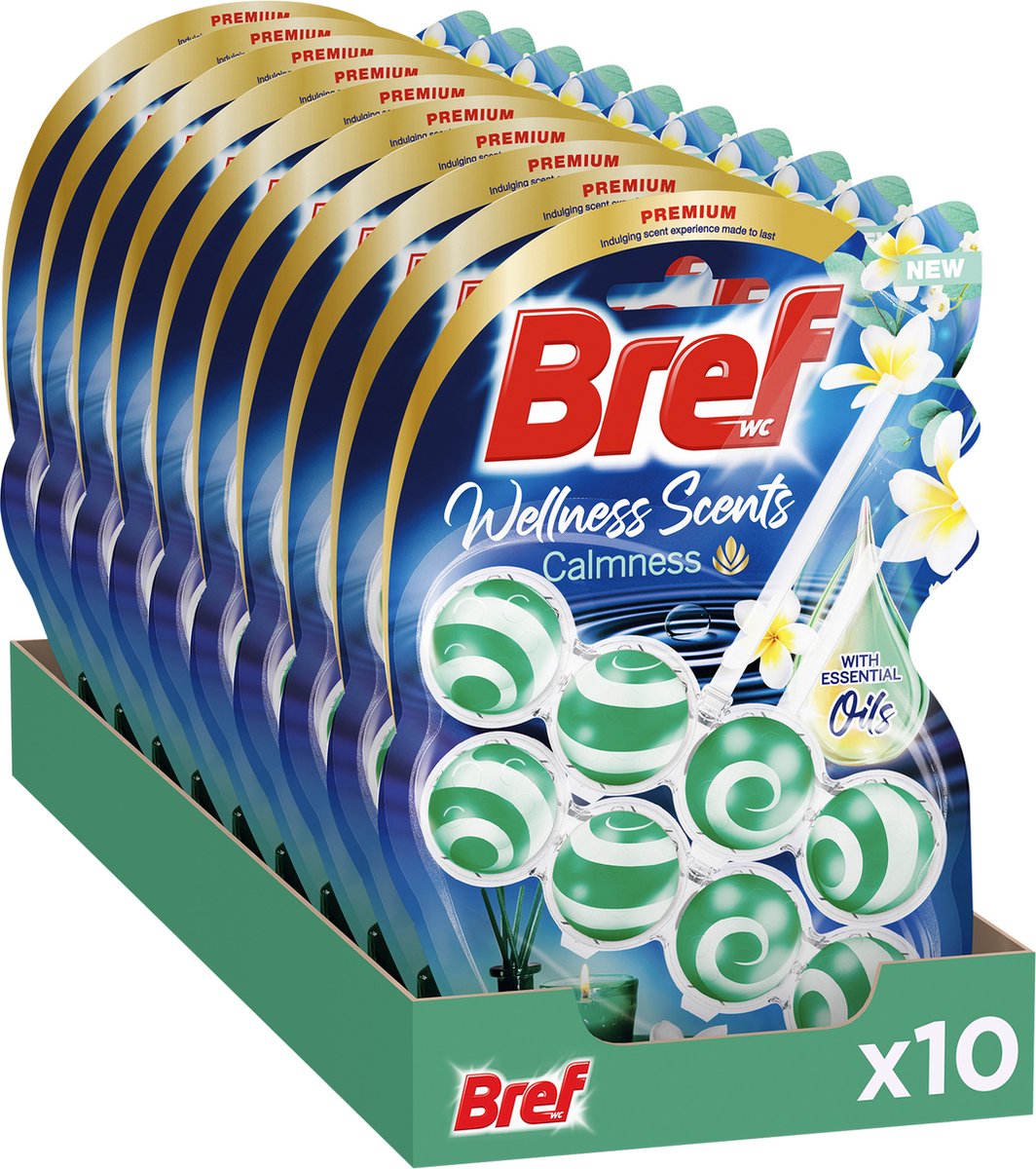 Bref - Profumi di benessere - Calma - Blocco WC - Esperienza profumata rilassante - Confezione risparmio - 10 x 2 pezzi