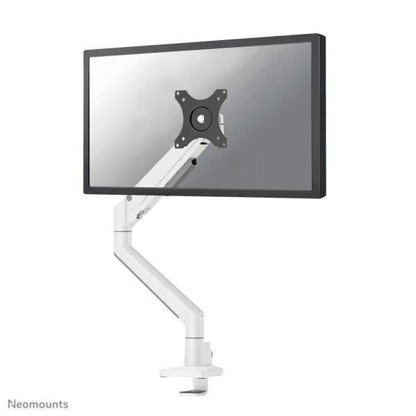 Neomounts Neomounts Desk Monitor brazo, arandela de abrazadera, 9 kg, 43.2 cm (17) 88.9 cm (35) 100 x 100 mm, blanco