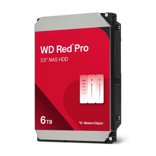 ABI Western Digital WD6005FFBX Red HDD, 6TB, 3,5, 7200 giri / min, Ata III seriale, 256 MB, 220 MIBS, CMR