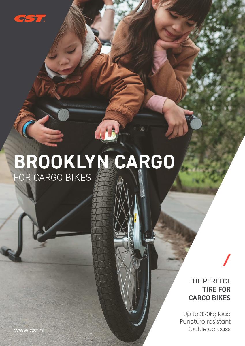 Cst buitenband brooklyn pro cargo 20 x 2.15 55-406 - zwart met reflectie