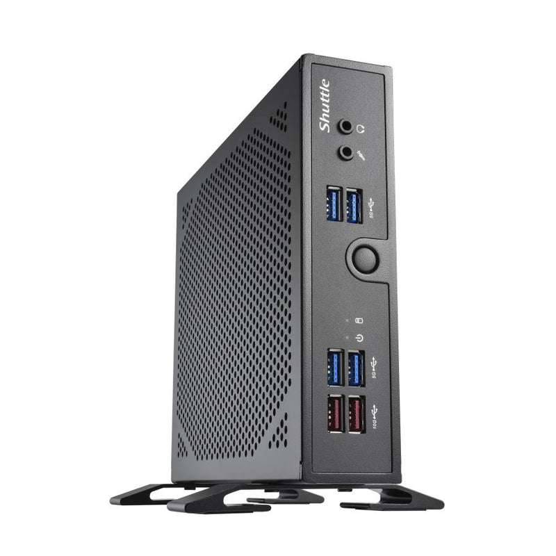 Shuttle Shuttle DS50U XPC Slim Barebone PC, Intel Celeron 7305, DDR5, 2,5 Gbit + 1 Gbit, Fanless, 24 7, 90 W