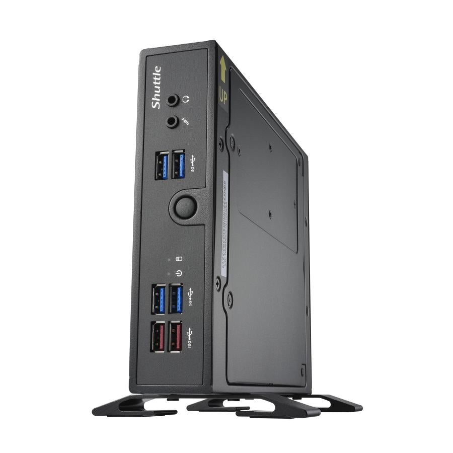 Shuttle Shuttle DS50U XPC Slim Barebone PC, Intel Celeron 7305, DDR5, 2,5 Gbit + 1 Gbit, Fanless, 24 7, 90 W