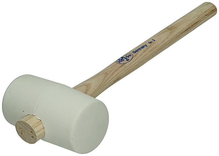 1011132 - martillo de goma blanco, mango de fresno núm. 2 113x65mm 520gr | 3 piezas