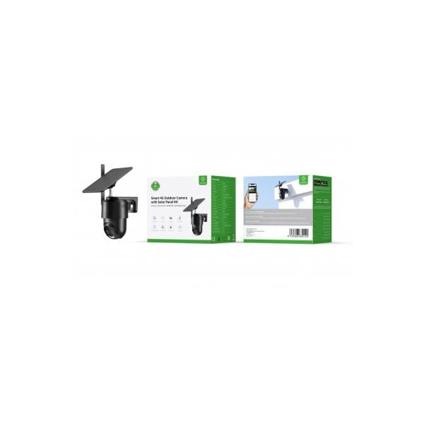 WOX WOX R4250 Cámara PTZ al aire libre 4G con kit de panel, 2MP, 1920x1080p, 4G LTE-FDD, negro