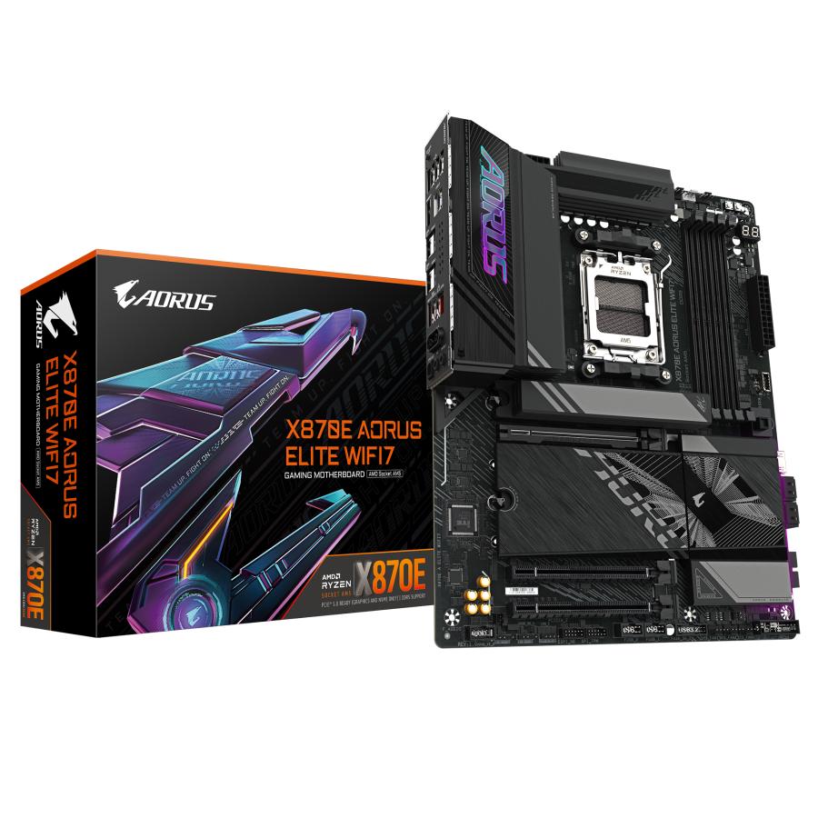 Gigabyte gigabyte x870e a élite wifi7, Atx, AMD AM5, x870, 4x ddr5, usb4, 2,5 gBe, wi-fi 7, pcie 5.0