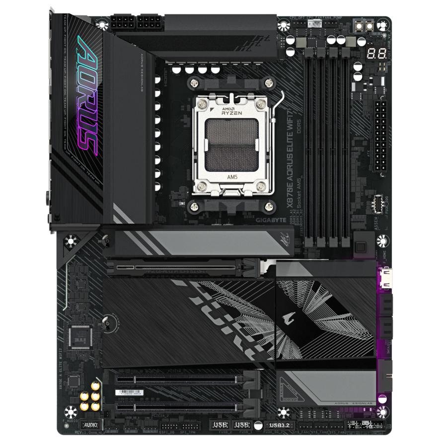 Gigabyte gigabyte x870e a élite wifi7, Atx, AMD AM5, x870, 4x ddr5, usb4, 2,5 gBe, wi-fi 7, pcie 5.0