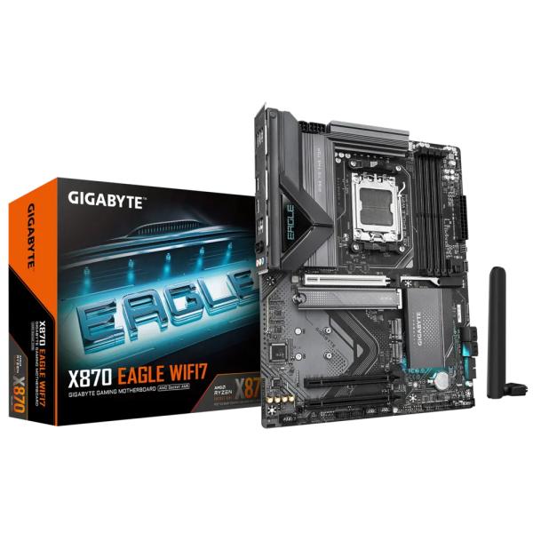 Gigabyte x870 Eagle WiFi7, ATX, AMD AM5, 4x Dimm DDR5, Dual USB4 Type-C, 2,5 GBE, Wi-Fi7