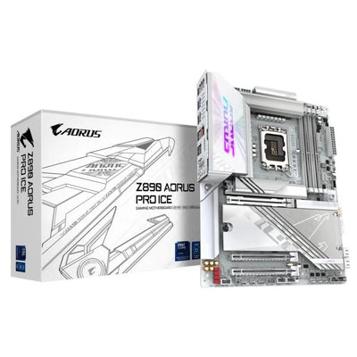 Gigabyte Gigabyte Z890 Aorus Pro Ice, ATX, LGA1851, Intel® Core ™ Ultra, 4x DDR5, 5 GBE, Wi-Fi 7, USB 4