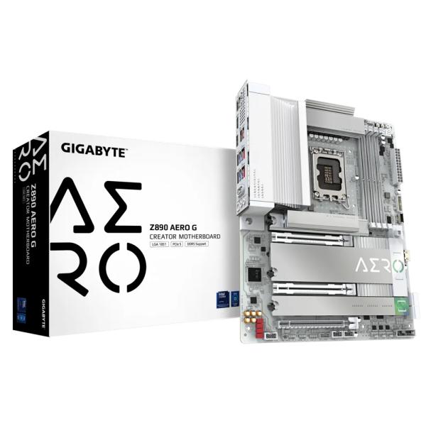 Gigabyte Gigabyte Z890 Aero G, ATX, LGA1851, Intel® Core ™ Ultra, 4x DDR5, 2.5 gbe X2, Wi-Fi 7, USB4, blanco