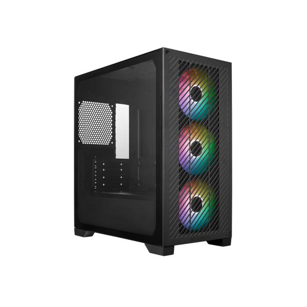 Cooler Master E301-KGNN-S00 Elite 301 Black Argb, ATX, Ventana, USB 3.2 Gen 1 Tipo C, 3x 120 mm Argb