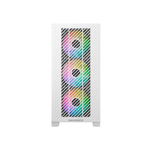 Cooler Master E301-WGNN-S00 Elite 301 White Argb, ATX, Ventana, USB 3.2 Gen 1 Tipo C, 3x 120 mm Argb
