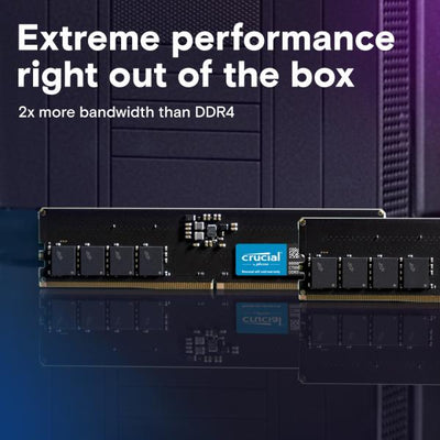 CT8G56C46U5 DIMM crucial, 8 GB, DDR5 5600 MHz, PC5-44800, sin hormiguear