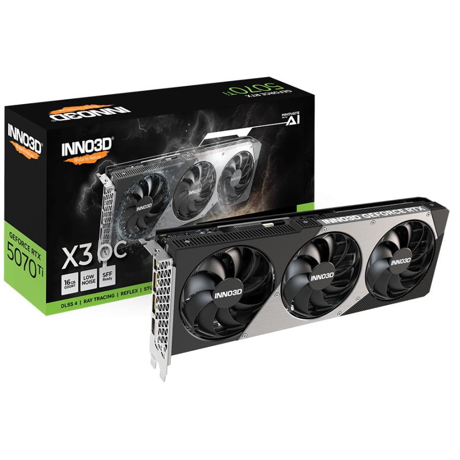 Inno3D N507T3-16D7X-176068N GEFORCE RTX ™ 5070 TI X3 OC, ATX, 16GB, GDDR7, 256-BIT, 896 GB S