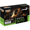 Inno3D N50702-12D7X-195064N GeForce RTX ™ 5070 Twin X2 OC, ATX, 12 GB, GDDR7, 192 bits, 672 GB S