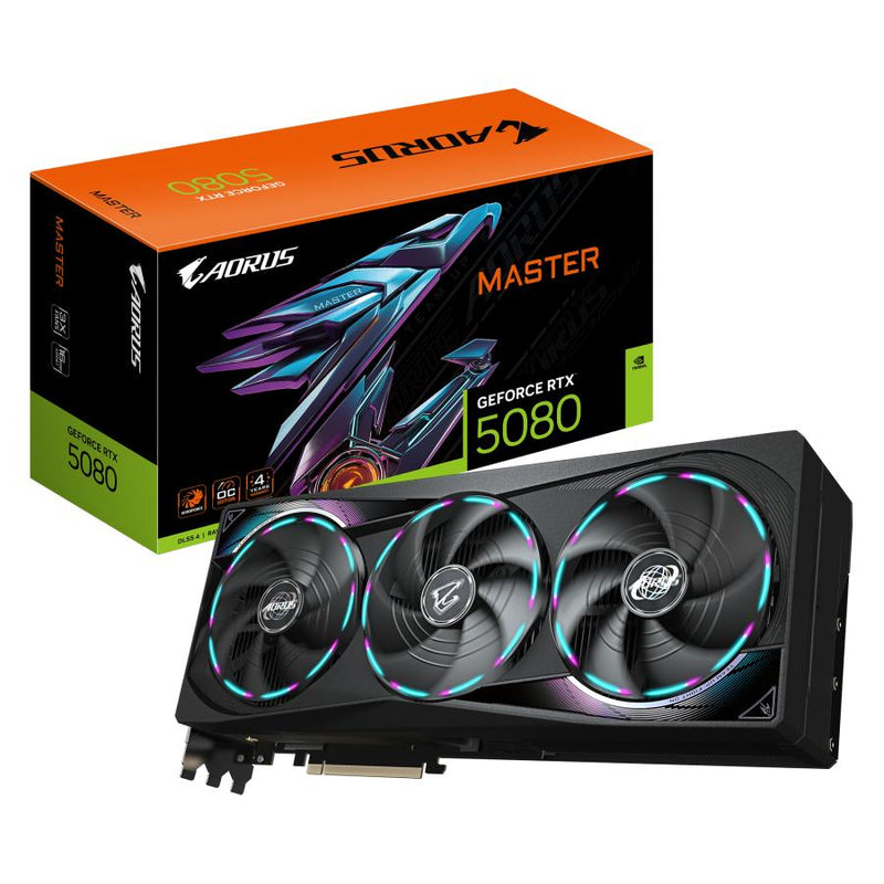 Gigabyte GV-N5080Aorus M-16GD Aorus GeForce RTX 5080 Master 16G, 16GB, GDDR7, 256 bits