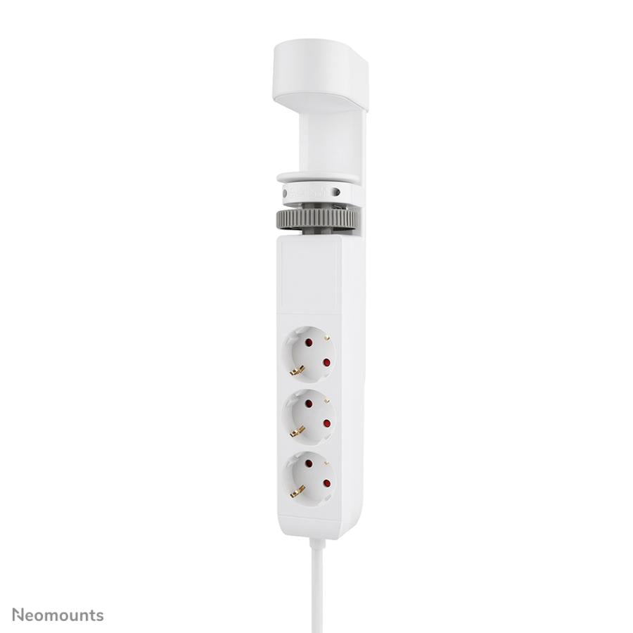 Neomounts DS22-840WH6 SECKE DE ESCRITO CON CLAMP, 1,4 m, interior, tipo F, plástico, blanco, entrega de energía