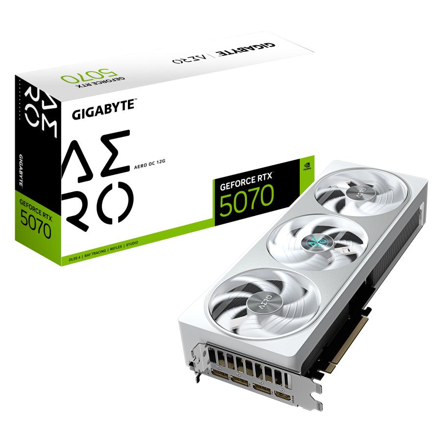 Gigabyte GV-N5070AER OC-12GD GEFORCE RTX 5070 AERO OC 12G, 12 GB, GDDR7, 192 bit, PCIe 5.0