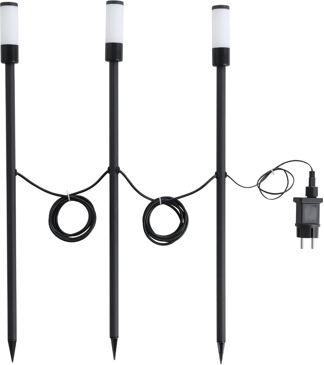 Picchetto da terra da esterno Eglo Zancaro 1 - LED - 60 cm - bianco e nero - RGB