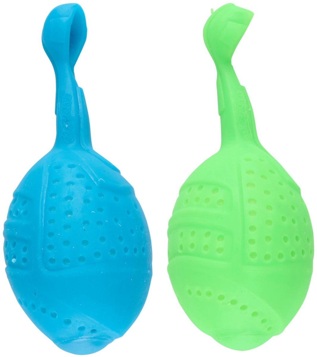 Eddy Toys bombe ad acqua 2 pezzi - bombe ad acqua riutilizzabili in plastica elastica - bombe ad acqua per giochi all'aperto - verde e blu - facili da riempire con acqua