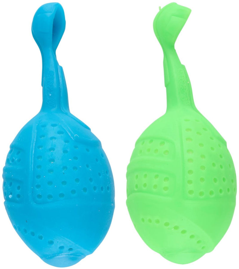 Eddy Toys bombe ad acqua 2 pezzi - bombe ad acqua riutilizzabili in plastica elastica - bombe ad acqua per giochi all'aperto - verde e blu - facili da riempire con acqua
