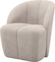 Poltroncina girevole Woood mojo - tessuto a coste - ecru - 75x68x77