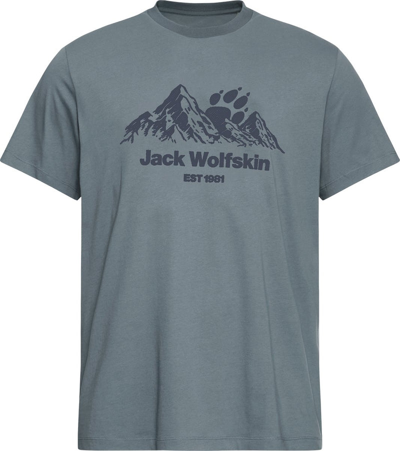 Jack wolfskin carefree t m camicia da esterno da uomo-grigio odessa