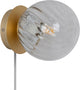 Nordlux chisell-wandlamp-e14-helder gewerveld glas messing