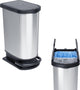 Rotho Rotho Paso Duo Pedal Bin 50l Silver Metallic