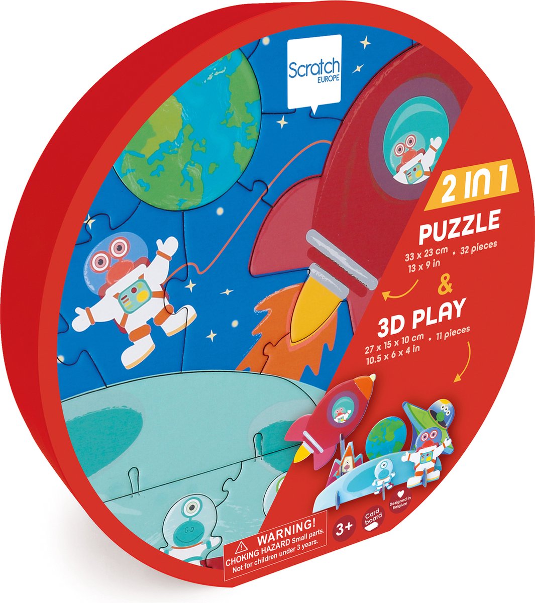 Scratch gioca puzzle 3d - spazio