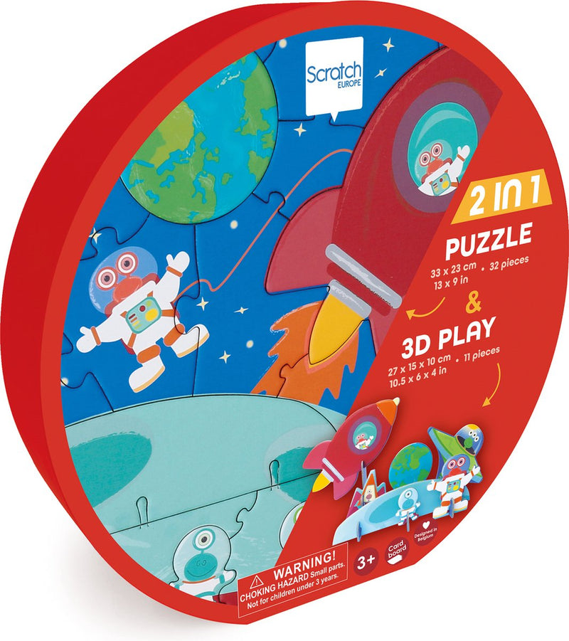 Scratch gioca puzzle 3d - spazio