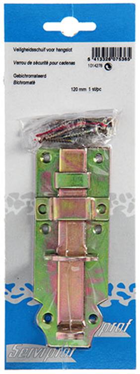 Mack 1014278 - candado modelo corredera con luz, bicromatado 120mm | 5 piezas