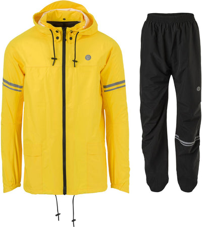 Traje de lluvia original Agu esencial negro amarillo