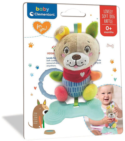 Clementoni Baby Pluchen Rattle Dog