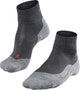 Falke tk5 short anti-blaar dun wol functioneel materiaal wandelsokken dames grijs - maat 35-36