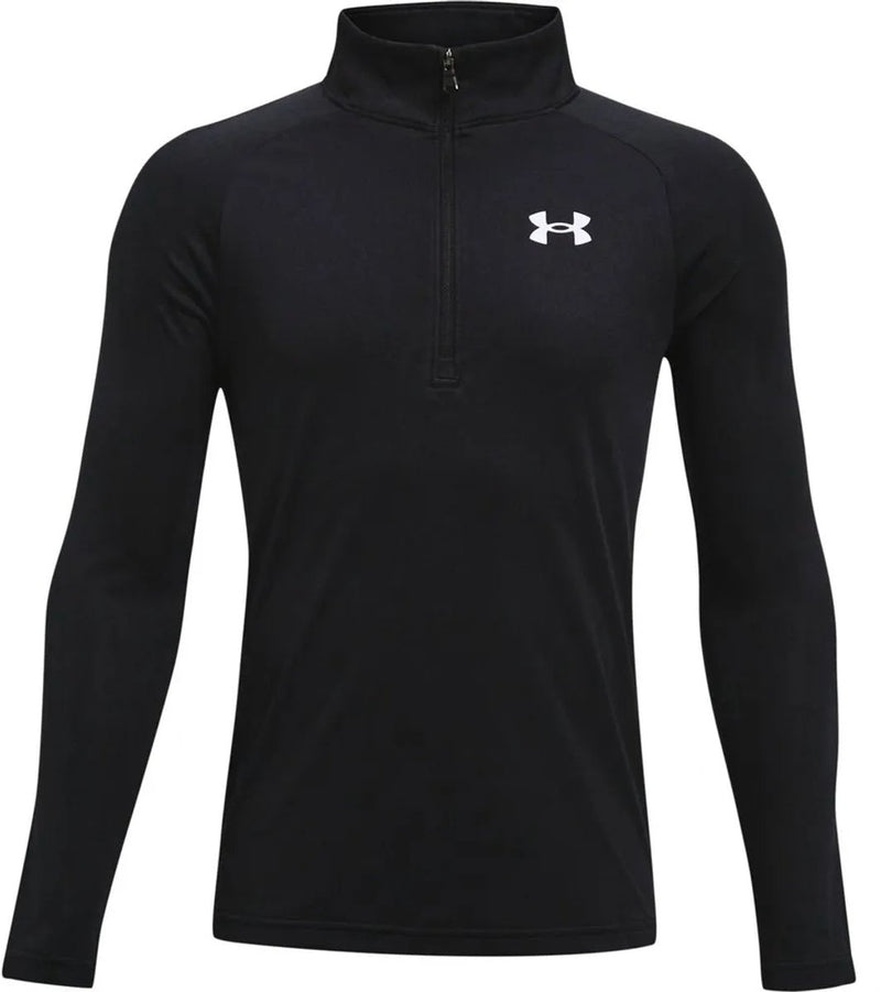 Maglia sportiva unisex Under Armour ua tech 2.0 1 - 2 zip - nera - bianca