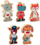 Personaggi in legno Super Mestieri di Lilliputiens - 5 pezzi