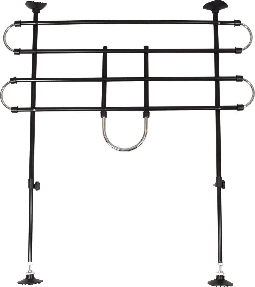 Barriera di sicurezza per auto Flamingo Eduard – regolabile 90-140 cm di larghezza x 65-110 cm di altezza – nera – viaggiare sicuri con i cani