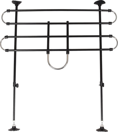 Barrera de seguridad para coche Flamingo eduard – ajustable 90-140 cm ancho x 65-110 cm alto – negro – viaje seguro con perros