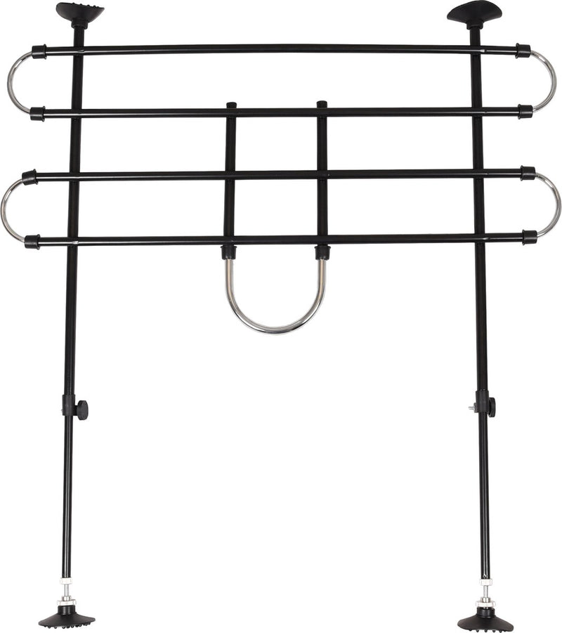 Barriera di sicurezza per auto Flamingo Eduard – regolabile 90-140 cm di larghezza x 65-110 cm di altezza – nera – viaggiare sicuri con i cani
