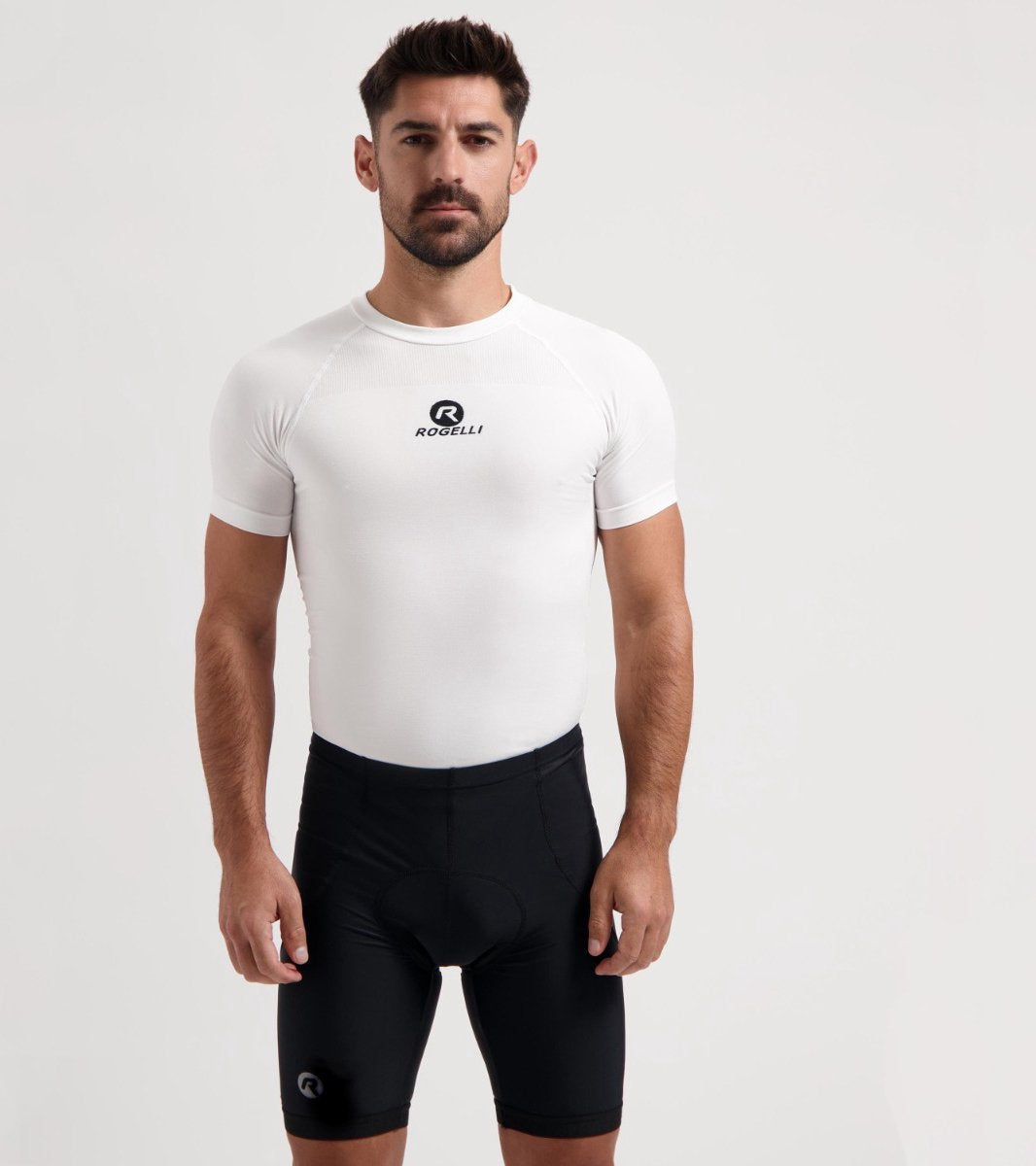 Rogelli core korte fietsbroek heren met zeem - wielrenbroek - zwart - maat l