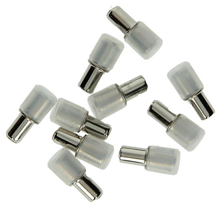 Mack 1013702 - 10 soportes para baldas de cristal ø 5 mm | 5 piezas