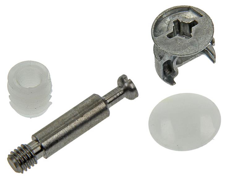 Mack 1013703 - 4 conectores armario minifix blanco m6x15mm | 5 piezas