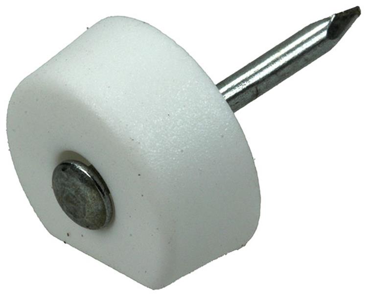 Mack 1013740 - 50 soportes para estantes + clavo blanco ø 10 mm | 10 piezas