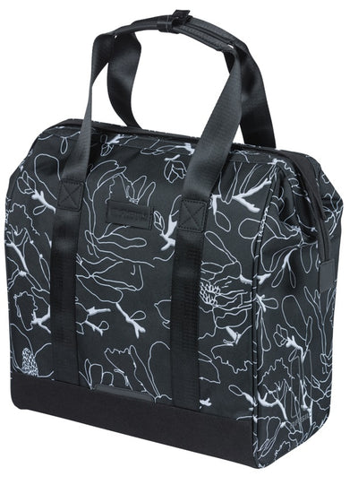 Basil fietsshopper grand flower mik 23l 12 x 35 x 35 cm - zwart