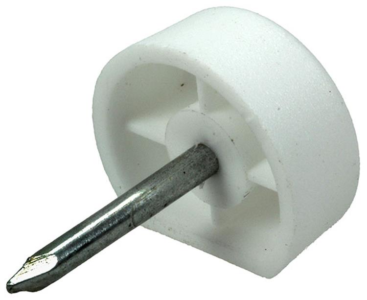 Mack 1013740 - 50 soportes para estantes + clavo blanco ø 10 mm | 10 piezas