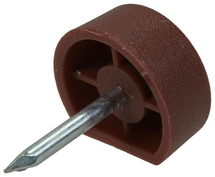Mack 1013741 - 50 soportes para estantes + clavo marrón ø 10 mm | 10 piezas