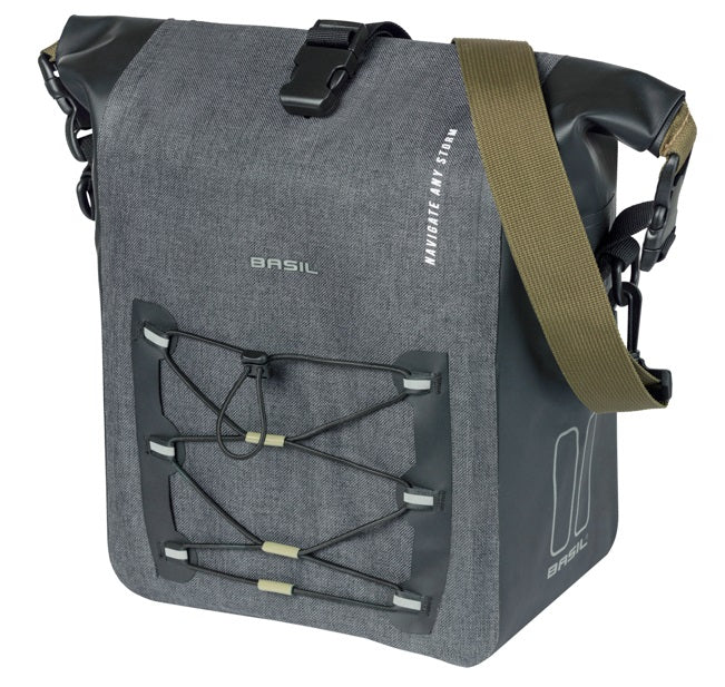 Basil bolso individual navegador storm m mik 12-15l 14 x 25 x 36 cm - negro